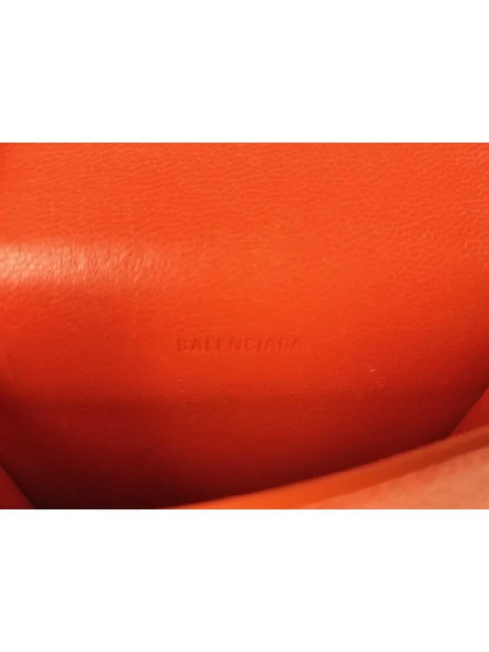 Balenciaga Phone Shoulder Cash Card Holder Orange Leather